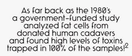 toxins stored in fat cells